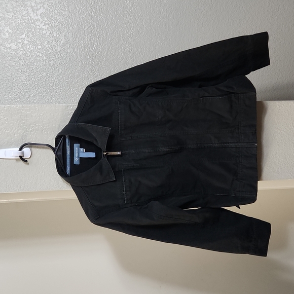 Marmot Black Denim Zip Up Jacket Size Medium - Picture 1 of 8